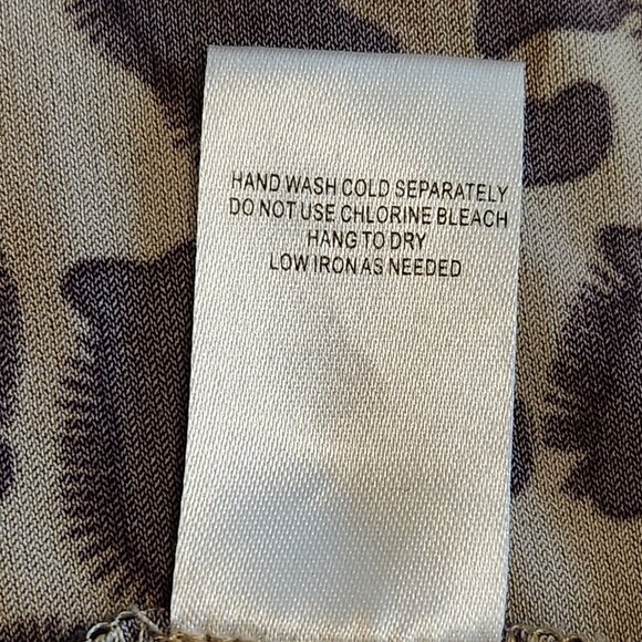 Tan/Browns Very Vollbrach SS Leopard Print Shirt Dress XS - Picture 13 of 15